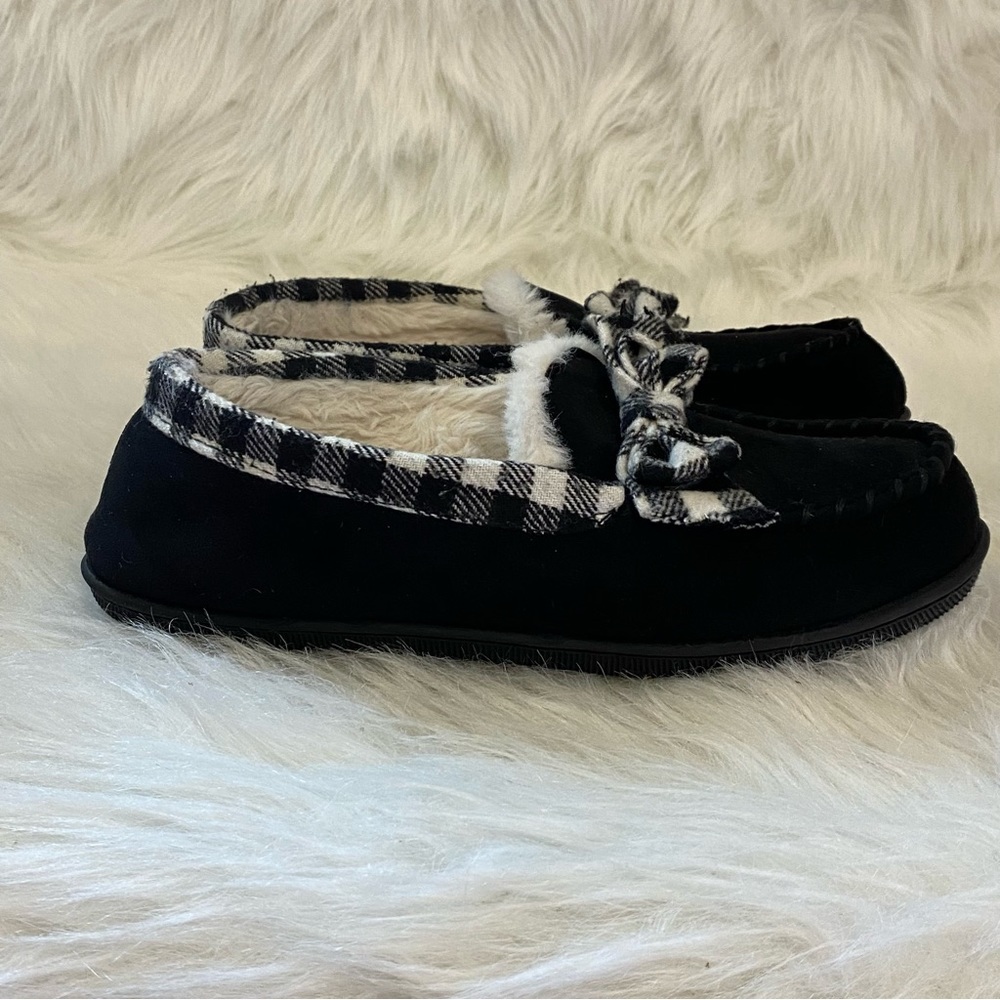 Sonoma Slippers Women’s Size 7-8 Slip On Faux Fur‎ Black